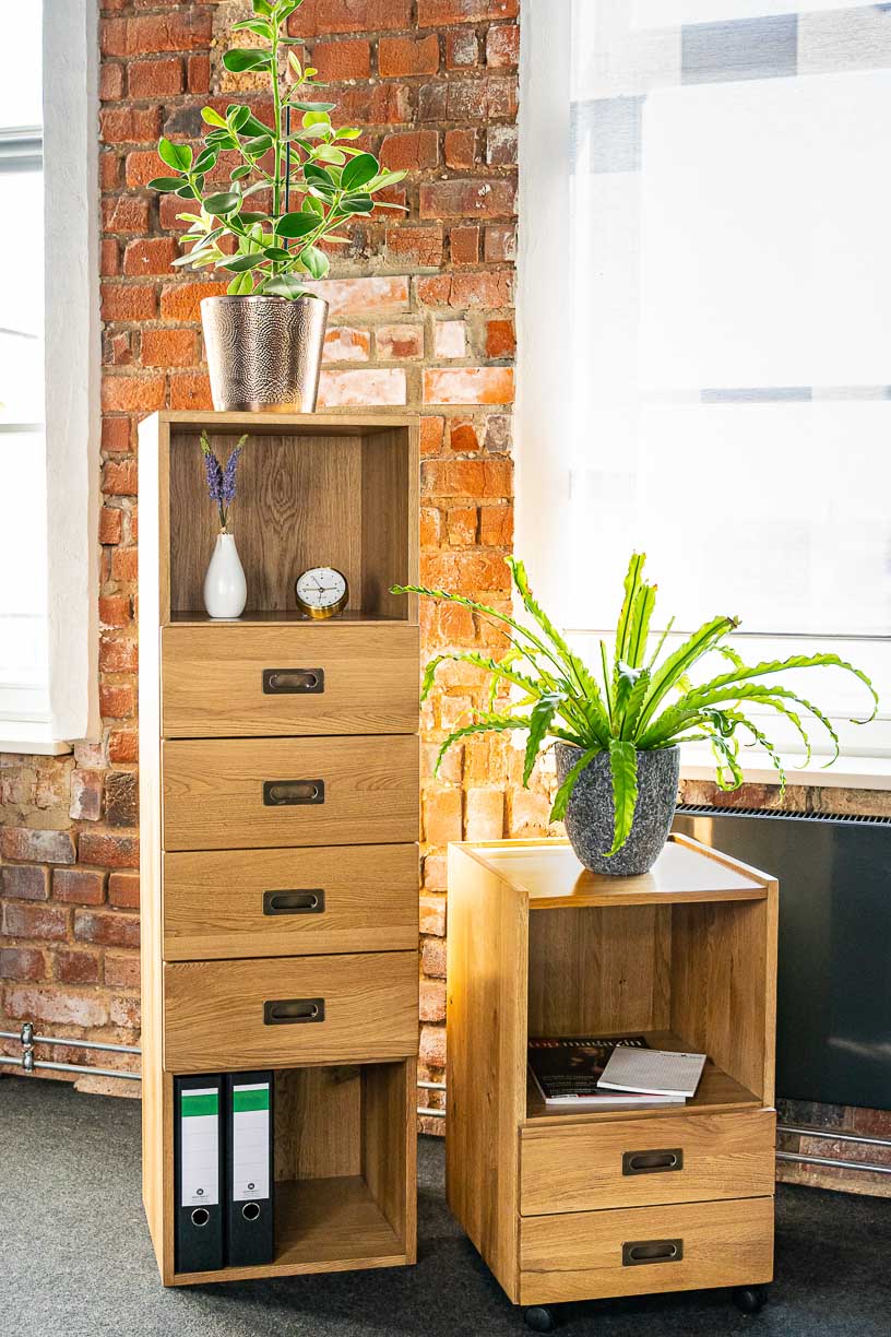 Rollcontainer Massivholz Ihr für Naturnah - aus Office Home Möbel